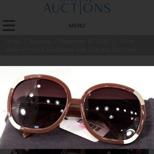 Chloe Brown and Gold Sunglasses